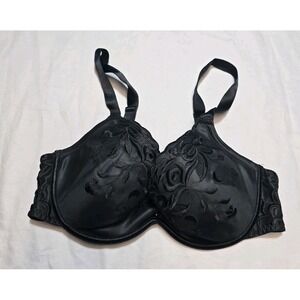 Sweet Nothings Bra 40C Black Plunge UW‎ Lined 8040 Embroidered Cup Maidenform
